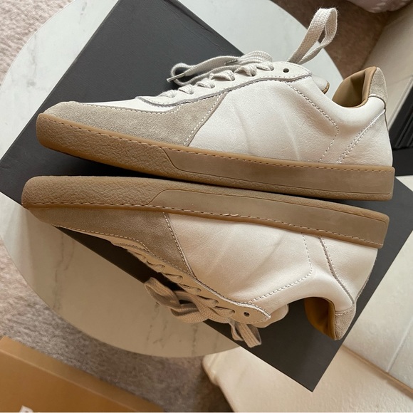 John Varvatos 315 keep court low top Men’s suede beige slip on Sneakers size 8 - Picture 4 of 7